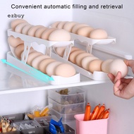 [EY] Slide Egg Carton Fridge Egg Tray Large Capacity Automatic Rolling Fridge Egg Carton Organizer for Diner Restaurant 2 Tiers Egg Holder Dispenser Side Door Refrigerator