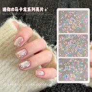Dopamine Heart Five-pointed Star Manicure Sequins Influencer New Style Macaron Color Star Polka Sequ