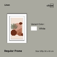 C Frame Minimalist Aesthetic Fiber Photo Frame + Linen 12Rp 30 x 45 cm