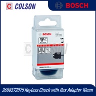 COLSON BOSCH Keyless Chuck with Hex Adapter 2608572075 10mm Chuck 1/4" Keyless Chuck with Adapter