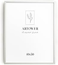 Artower® Picture Frame for 40 x 50 cm White Wood Thin Frame Poster Frame Large Vintage Collage Pictu