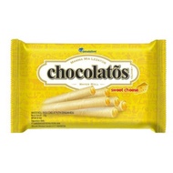 CHOCOLATOS WAFER ROLL COKELAT PUTIH MINI PACK KEJU STICK COKLAT CREAM 30 GRAM DARK CHOCOLATE 1 PCS S
