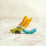 Wooden caterpillar toy figurine Miniature insect
