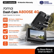 70mai A800SE 4G Dash Cam | 4K Front + 1080P Rear | Built in GPS Car Camera | Night Vision & ADAS
