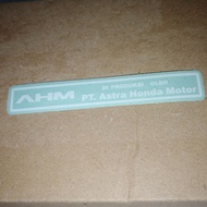 HONDA AHM PT.Astra swingarm label Sticker White Blade MotorcycleHONDA for/Supra 125 R/Revo CW