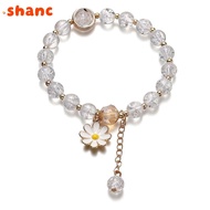 SHANC Korean Daisy Bracelet, Multicolor Lucky Bohemian Bracelet, Gifts Elastic Handmade Bracelet Boh