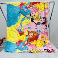 Disney Princess Character Velvet Fleece Blanket Kumot Queen Size Cinderella Belle Snow White Aurora