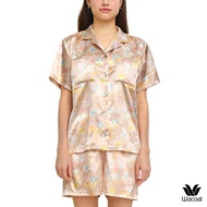 Wacoal CAFE’ CATION ชุดนอนกันโป๊ แขนสั้น ขาสั้น ผ้า Satin รุ่น WN7V24 สีน้ำตาล (BR)