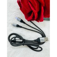 Genuine Multifunctional 3 in 1 Fast Charging Cable (Code 102), 3-head Charging Cord, Umbrella Cover 