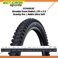 SCHWALBE SHREDDA FRONT RADIAL 29X2.5 GRAVITY PRO ADDIX ULTRA SOFT 64-622 TUBELESS TYRE
