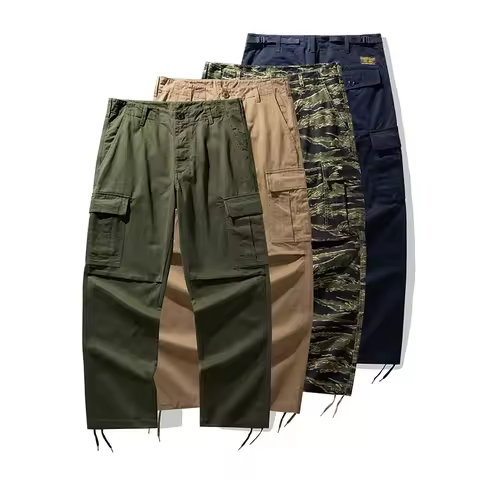 3902 M-65 Field Style Premium Pants High Quality Cotton Multi Pocket Men's Cargo Trouser Tiger Strip