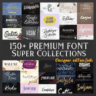 150 Premium Designer Fonts Collection