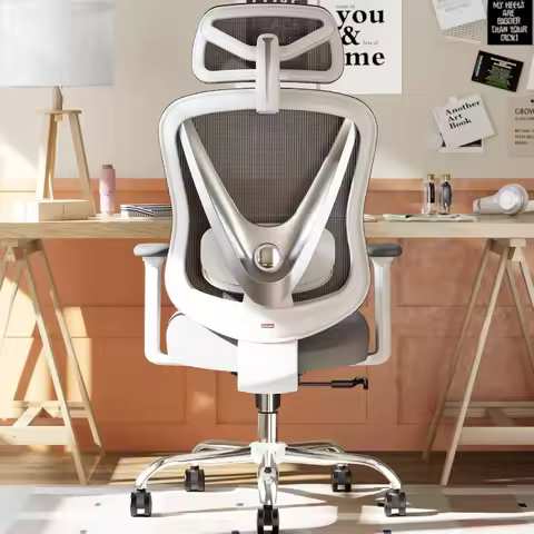 Ergonomic Mesh Office Chair with 3D Adjustable Lumbar Support and 3D Armrests Featuring VShaped Back