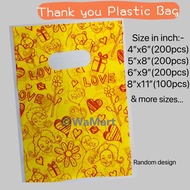Gift Bag/ Thank you Bag/ Goodie Bag Plastic Bag (4x6)(5x8)(6x9)(8x11)