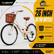 【2026 New】AENXRD Women's Bicycle 24/26 Inch Bike Ladies Cycling Bike with Free Front Basket