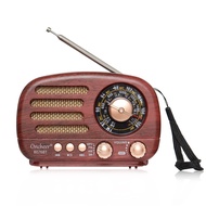 Portable Vintage Radio Retro Bluetooth Speaker, FM/AM/SW Old Fashion Classic Style, Adjustable Anten