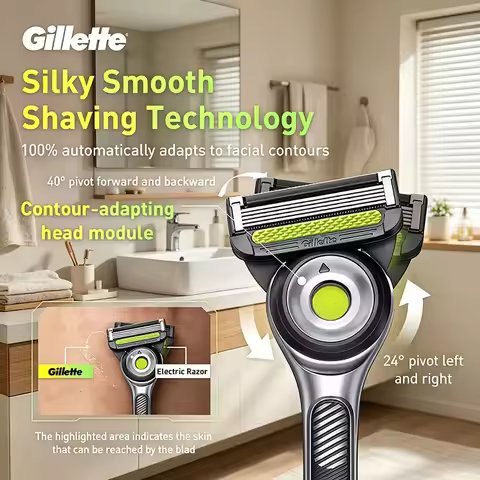 Gillette A5111JGN Shaver 5-layer Blade Anti Slip Handle Shaving Knife Deep Shaving Removing Dead Ski