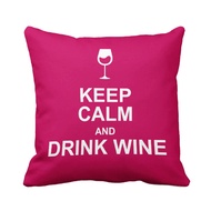 Single Photo Pillow Drink Wine (16" x 16")