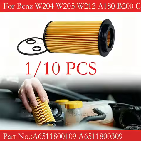 1/10PCS Oil Filter A6511800109 For A B C E CLS CLA GLK M S SLK CLASS X204 W166 W221 W212 W204 W176 W