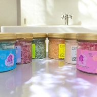 天然岩鹽沐浴鹽 玻璃瓶身 喜馬拉雅山 磨砂 去角質  沐浴 洗淨