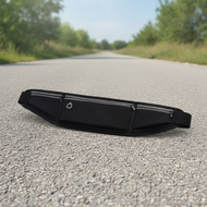 Waterproof jogging belt bag with magnetic race bib clips, sports towel, handcuff pouch, and cycling 