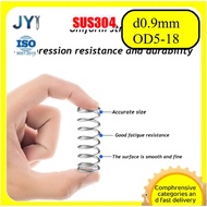 304 stainless steel compression spring d0.9mm * OD5-18mm strong pressure, return spring, compression