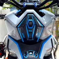 For ZONTES 368G 2024 2025 2026 ZT368G Motorcycle Accessories Oil Tank Stickers 3D Carbon Fiber Style