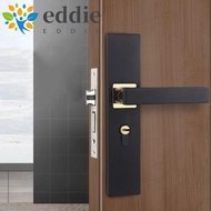 26EDIE1 Interior Door Handle Lockset, Universal Square Door Handle Lock Keys Set, Door Stop Black with Keys Easy Install Bedroom Door Lock Livingroom