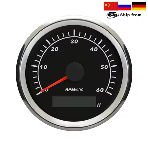 ELING Waterproof Universal 85mm 3k 4k 6k 7k 8k Tachometer Engine RPM REV Counter with Hourmeter and 