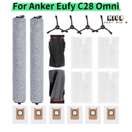 For Eufy C28 Omni / Eufy C28 Robot Vacuum Cleaner Brush HEPA Filter Dust Bag Mop Rollers