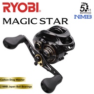 【Ready Stock】Original RYOBI MAGIC STAR Baitcasting Fishing Wheel 5+1BB Max Drag 6kg Metal Spool Wate