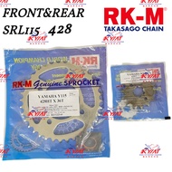 [RK-M] SRL115 SPROCKET&CHAIN 428 FRONT/REAR