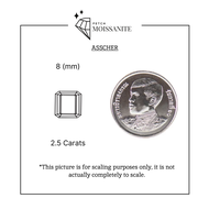 Asscher Cut Moissanite Diamond D-Color VVS1 {0.6ct- 5ct} - เพชรโมอีส อัสเชอร์/เพชรโมซาไนท์ อัสเชอร์