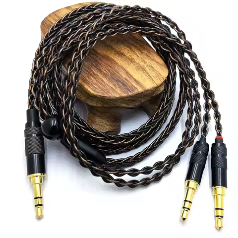 8 Core HE400SE Cable 3.5/2.5/4.4mm Plug to 2* 3.5mm plug for Hifiman SUNDARA Ananda HE400SE Denon AH
