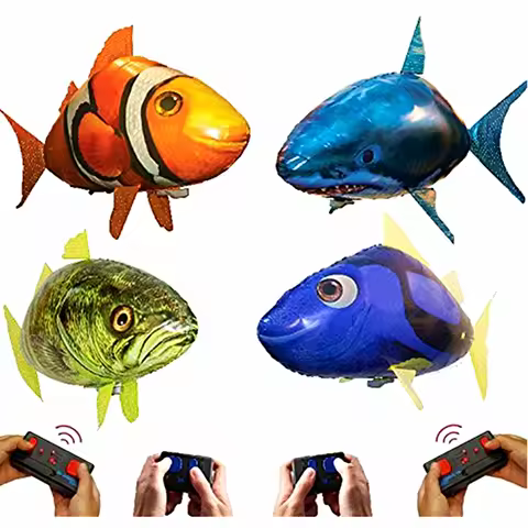Remote Control Flying Shark Clownfish Fish Toys Air Swimming Fish Infrared RC Flying Air Balloons Ki