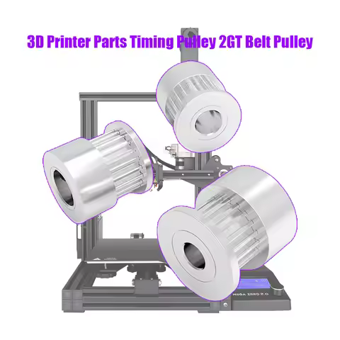 GT2 Timing Pulley 20 Teeth for 3D Printer-5mm/6.35mm/8mm Bore Options Compatible with 6mm Width GT2/