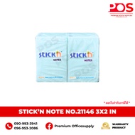 Self-Adhesive Note Paper Stick N Post it STICK'N No.21146 3x2 Inches Blue (1 Pack)