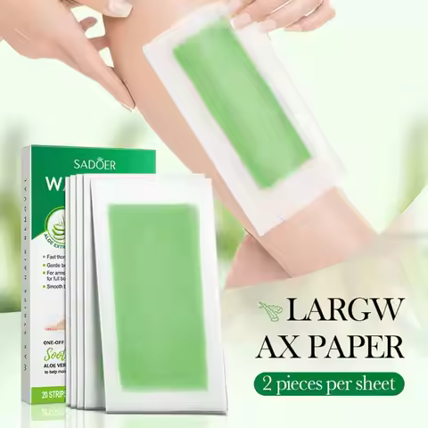 Aloe Vera Moisturizing Painless Fast Hair Removal Wax Strips Waxing Wipe Sticker for Facial Body Leg