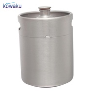 [vsrhkq] Stainless Steel Mini  Keg Growler Keg Bottle Home Making Wine for Camping, Hiking  Activiti