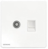 西門子 - Arina 普通電視插座 + RJ45 Cat5e電腦插座