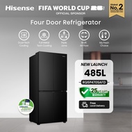 Hisense 485L Four Door Refrigerator | Inverter Pro | Metal-Tech Cooling | RQ5P470SAFD