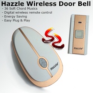 HAZZLE Digital Wireless Remote Control Doorbell EASY PLUG & PLAY Visitor DING DONG 26 Melodies DIY n