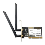 WTXUP Atheros AR9223 PCI 300M 802.11B/G/N เครือข่ายไร้สาย WiFi สำหรับเดสก์ท็อป PCPCI ไร้สาย2เสาอากาศ
