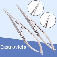 1Pcs Dental Implant Castroviejo Needle Holders 14cm/16cm CE Tool Straight Curved Forceps Tweezers