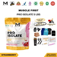 M1 Muscle First Gold Pro Isolate 5 LBS 5LB -M1 Strawberry Parfait Stroberi Halal & BPOM Susu Whey Is