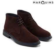 Marquins Leather Chukka Boots for Men - SCOUT Dark Brown Suede