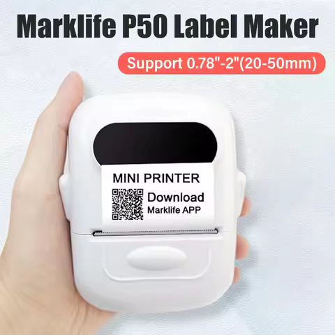 Marklife P50 Mini Label Printer Support Portable Thermal Printer Self-adhesive Labels Printer Tag St