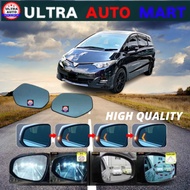 [ 1 PAIR ] TOYOTA ESTIMA ACR50 REAR VIEW SIDE MIRROR GLASS WIDE ANGLE SIGNAL LIGHT LED BLUE MIRROR