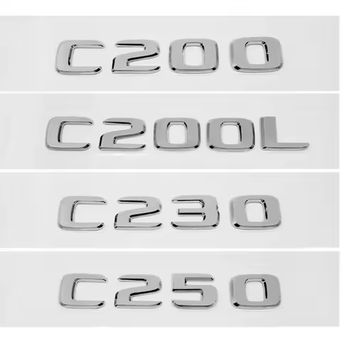 ABS Plastic C200 C200L C230 C250 Trunk Rear Logo Badge Emblem Sticker For Mercedes Benz C Class W201