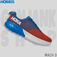 Sepatu Sport Lari Pria HOKA ONE ONE Mach 3 Blue/Red 100% Original BNIB